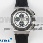 Royal Oak Offshore 44mm SS APPF Best Edition White Dial Ceramic Bezel on Black Rubber Strap SA3126