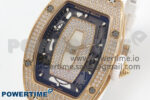 RM07 Ladies Full Diamonds RG ZF 1:1 Best Edition White MOP Dial on White Rubber Strap CRMA2 Clone - Image 3