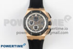Royal Oak Offshore 44mm RG APPF Best Edition Gray Dial Ceramic Bezel on Black Rubber Strap SA3126