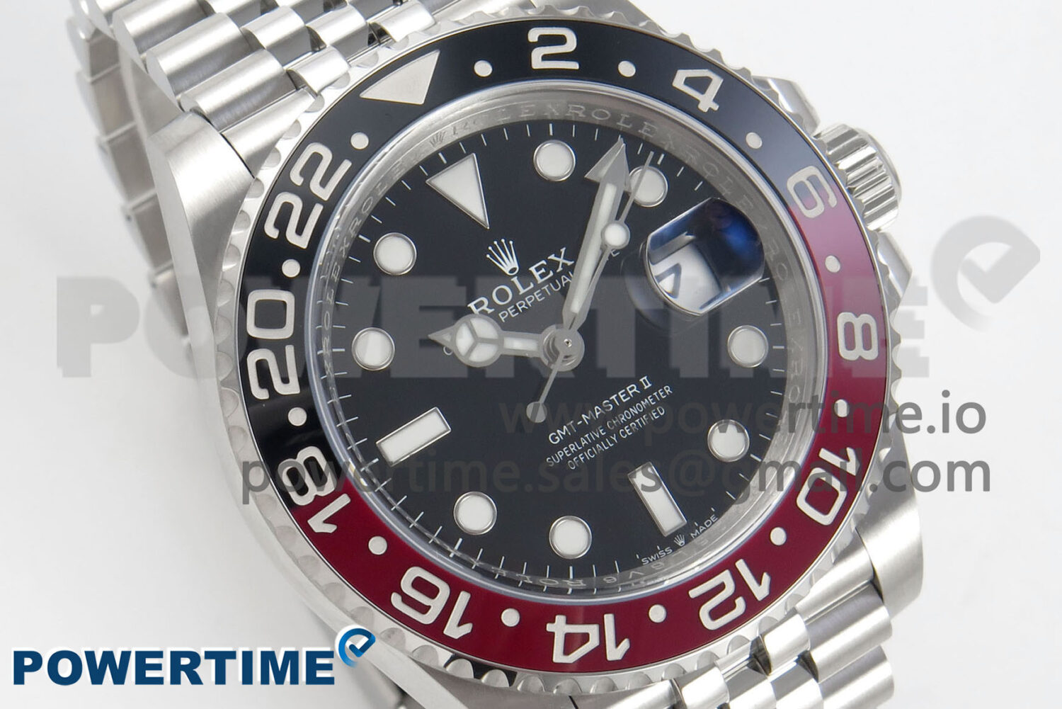 GMT-Master II Black/Red Ceramic 904L ARF 1:1 Best Edition Black Dial on Jubilee Bracelet SH3285 CHS - Image 2