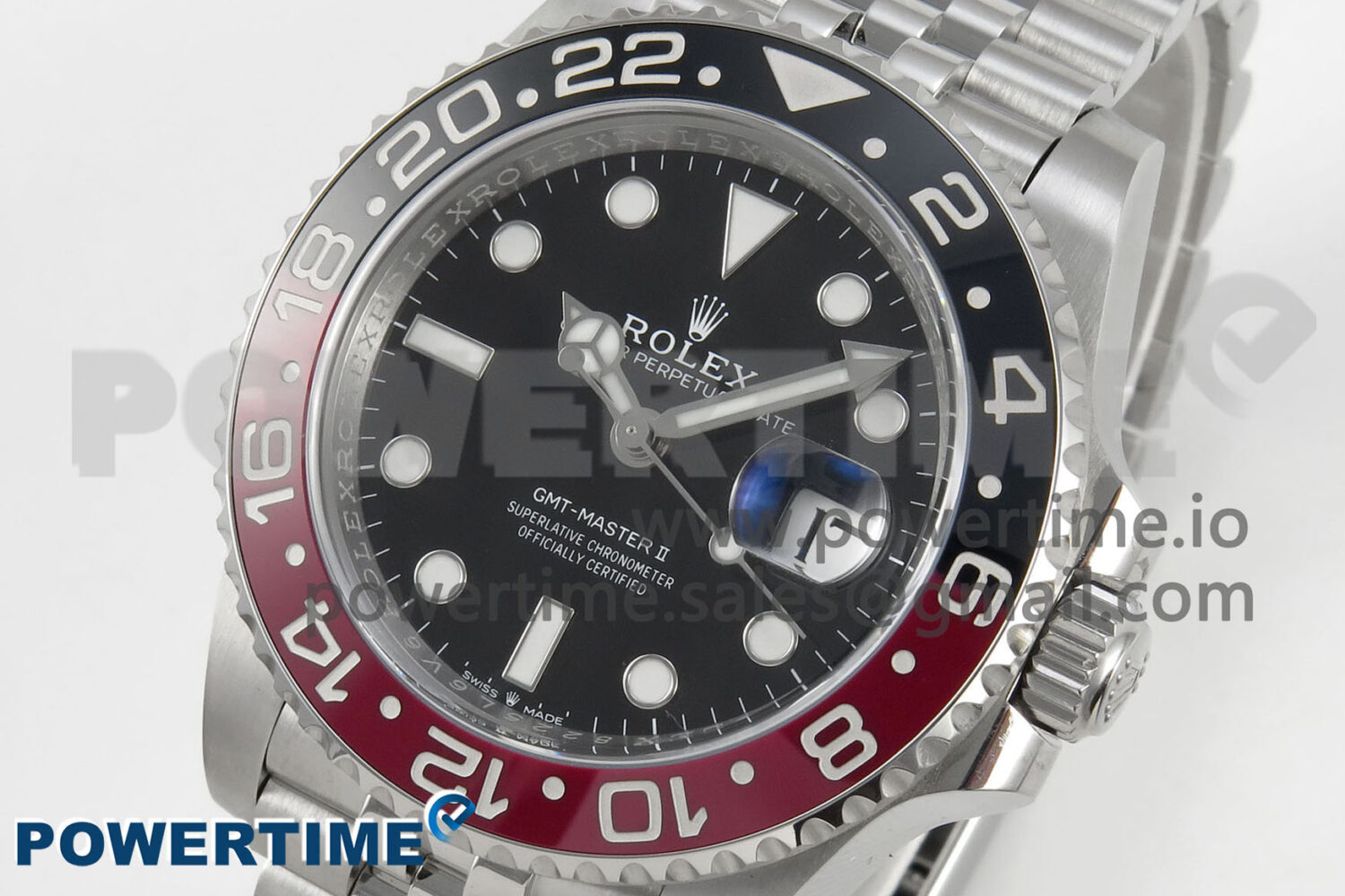 GMT-Master II Black/Red Ceramic 904L ARF 1:1 Best Edition Black Dial on Jubilee Bracelet SH3285 CHS - Image 3