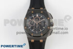 Royal Oak Offshore 44mm Black Ceramic APJF 1:1 Best Edition Black RG Dial on Black Rubber Strap A3126