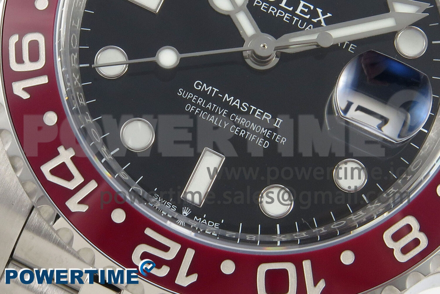 GMT-Master II Black/Red Ceramic 904L ARF 1:1 Best Edition Black Dial on Jubilee Bracelet SH3285 CHS - Image 5
