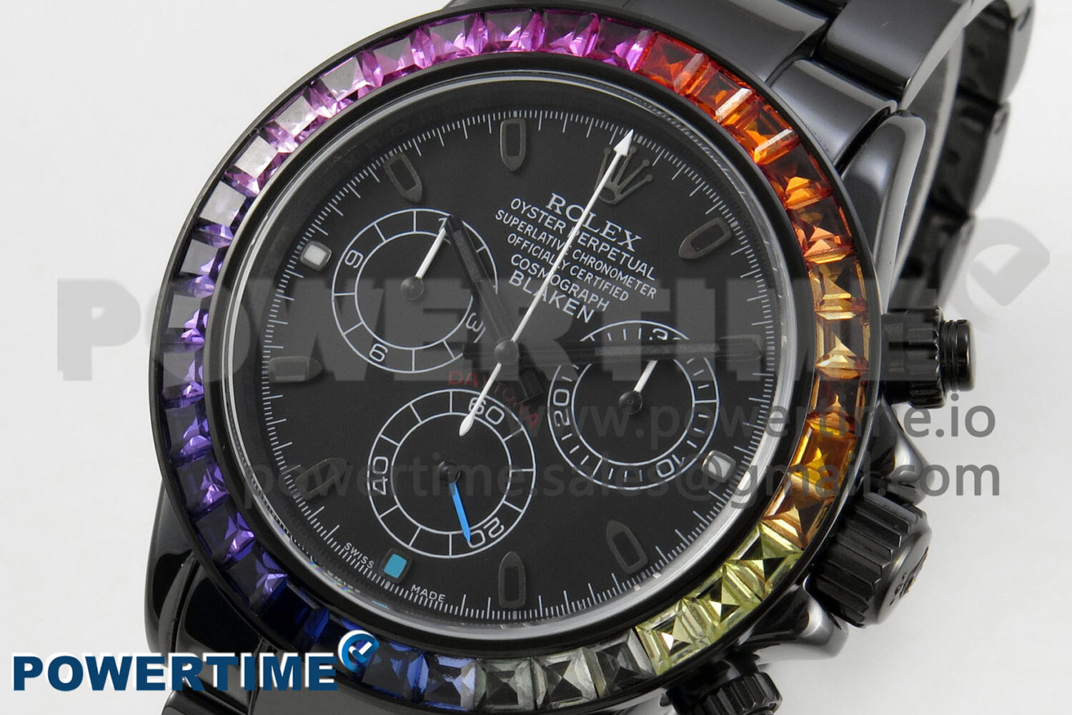 Daytona Black Ceramic Case and Bracelet Black Rainbow Dial Rainbow Bezel SONIC Best Edition SA4130 - Image 2