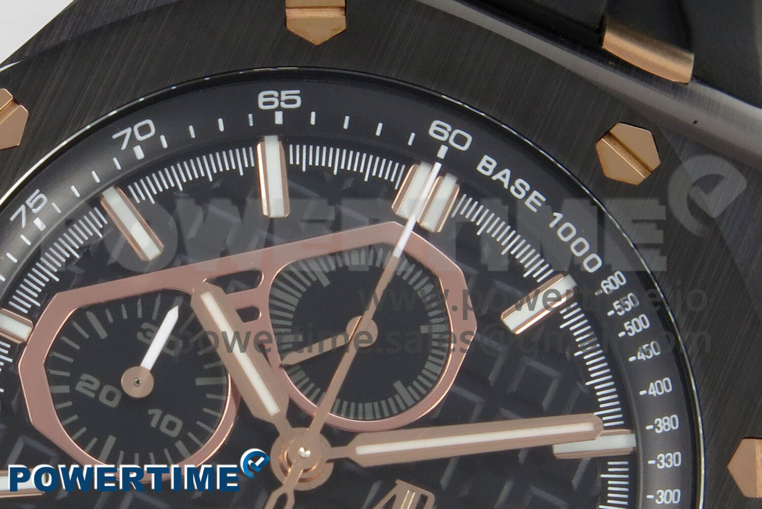 Royal Oak Offshore 44mm Black Ceramic APJF 1:1 Best Edition Black RG Dial on Black Rubber Strap A3126 - Image 4