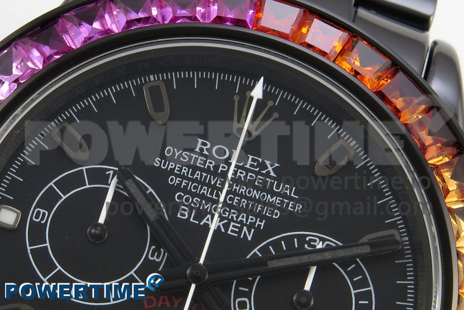 Daytona Black Ceramic Case and Bracelet Black Rainbow Dial Rainbow Bezel SONIC Best Edition SA4130 - Image 4