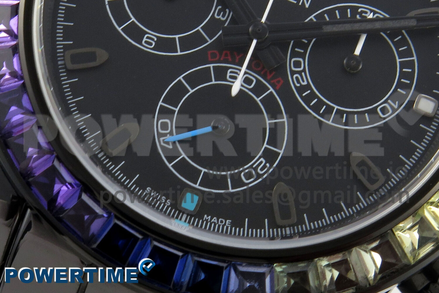 Daytona Black Ceramic Case and Bracelet Black Rainbow Dial Rainbow Bezel SONIC Best Edition SA4130 - Image 5