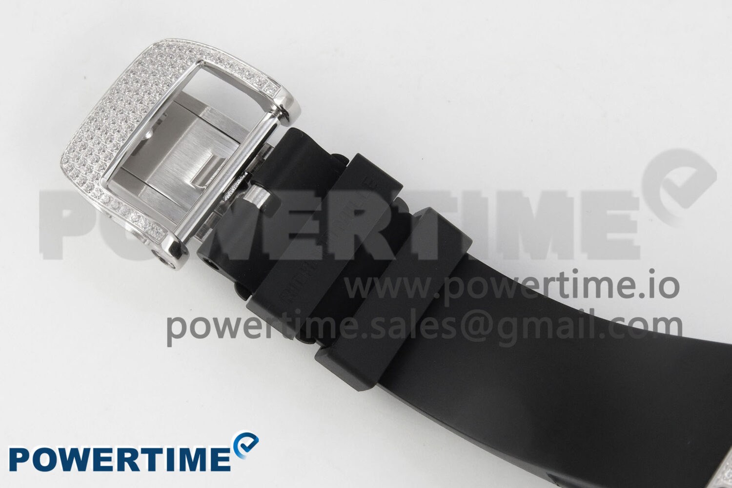 RM07 Ladies Full Diamonds SS ZF 1:1 Best Edition Red Dial on Black Rubber Strap CRMA2 Clone - Image 10