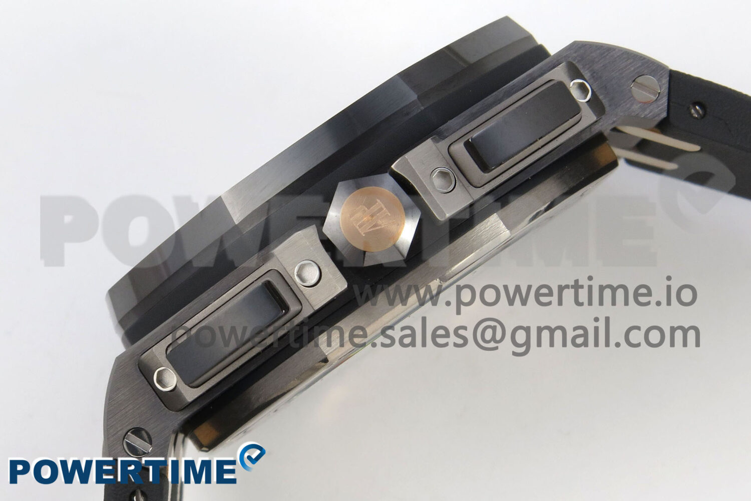 Royal Oak Offshore 44mm Black Ceramic APJF 1:1 Best Edition Black RG Dial on Black Rubber Strap A3126 - Image 7