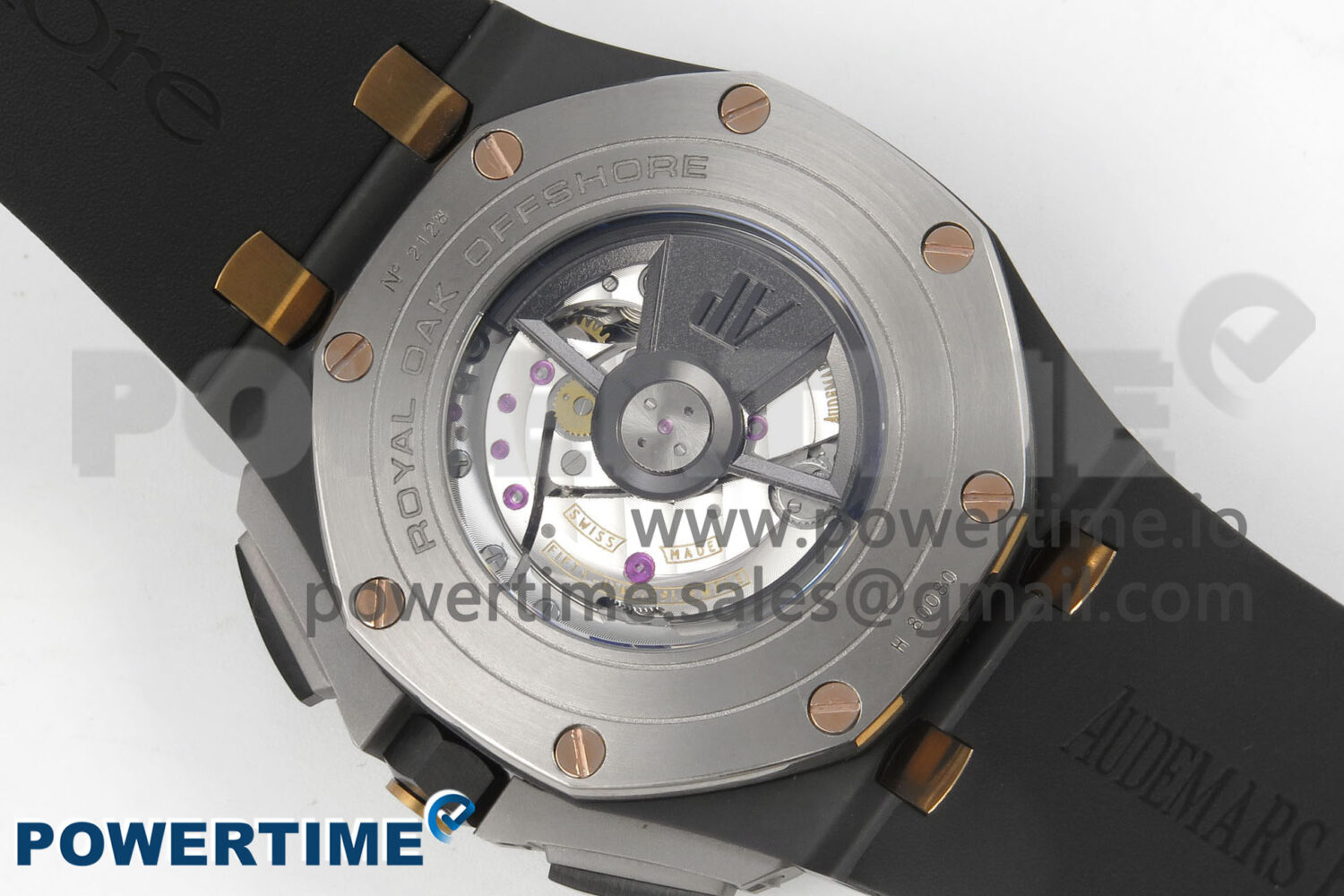 Royal Oak Offshore 44mm Black Ceramic APJF 1:1 Best Edition Black RG Dial on Black Rubber Strap A3126 - Image 8