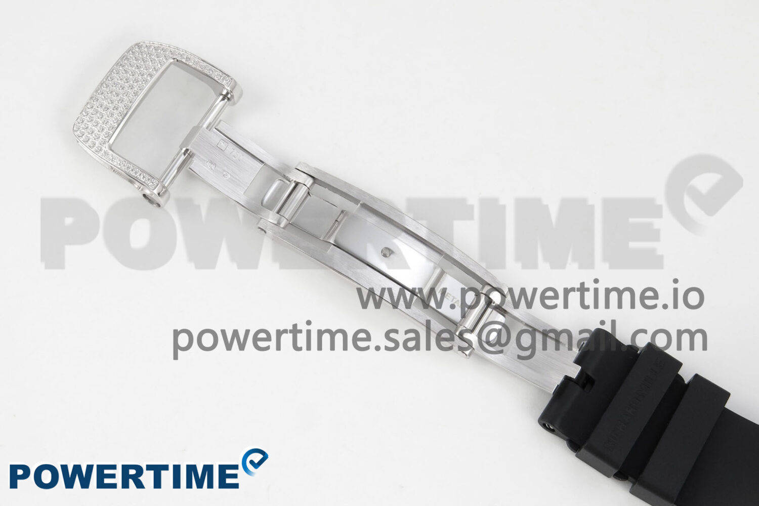 RM07 Ladies Full Diamonds SS ZF 1:1 Best Edition Red Dial on Black Rubber Strap CRMA2 Clone - Image 12