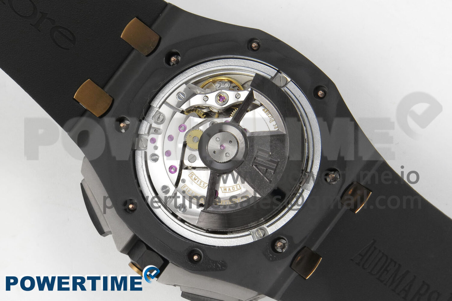 Royal Oak Offshore 44mm Black Ceramic APJF 1:1 Best Edition Black RG Dial on Black Rubber Strap A3126 - Image 9
