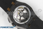 Royal Oak Offshore 44mm Black Ceramic APJF 1:1 Best Edition Black RG Dial on Black Rubber Strap A3126 - Image 9
