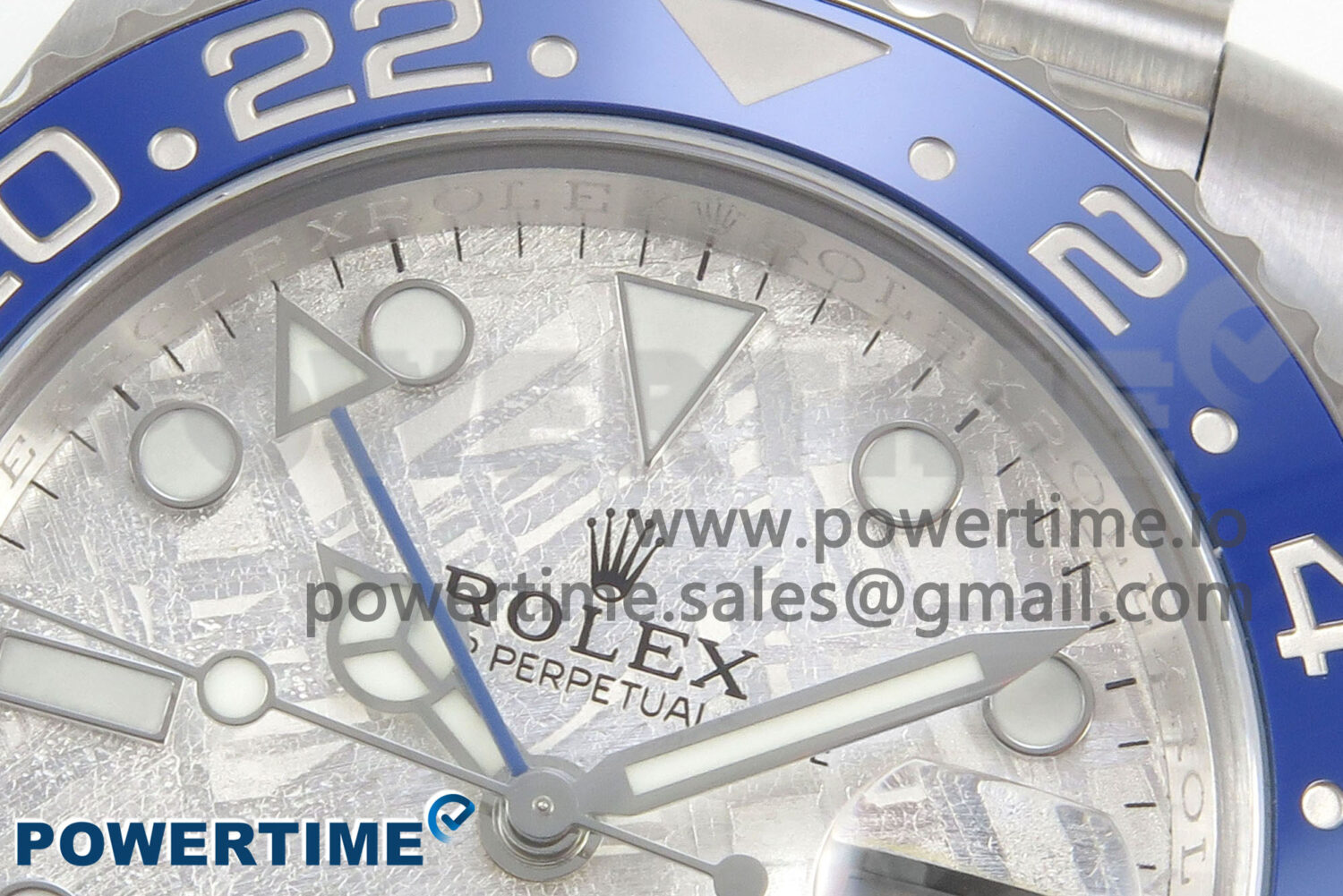 GMT-Master II Blue Ceramic 904L ARF 1:1 Best Edition Meteorite Dial on Jubilee Bracelet SH3285 CHS - Image 4