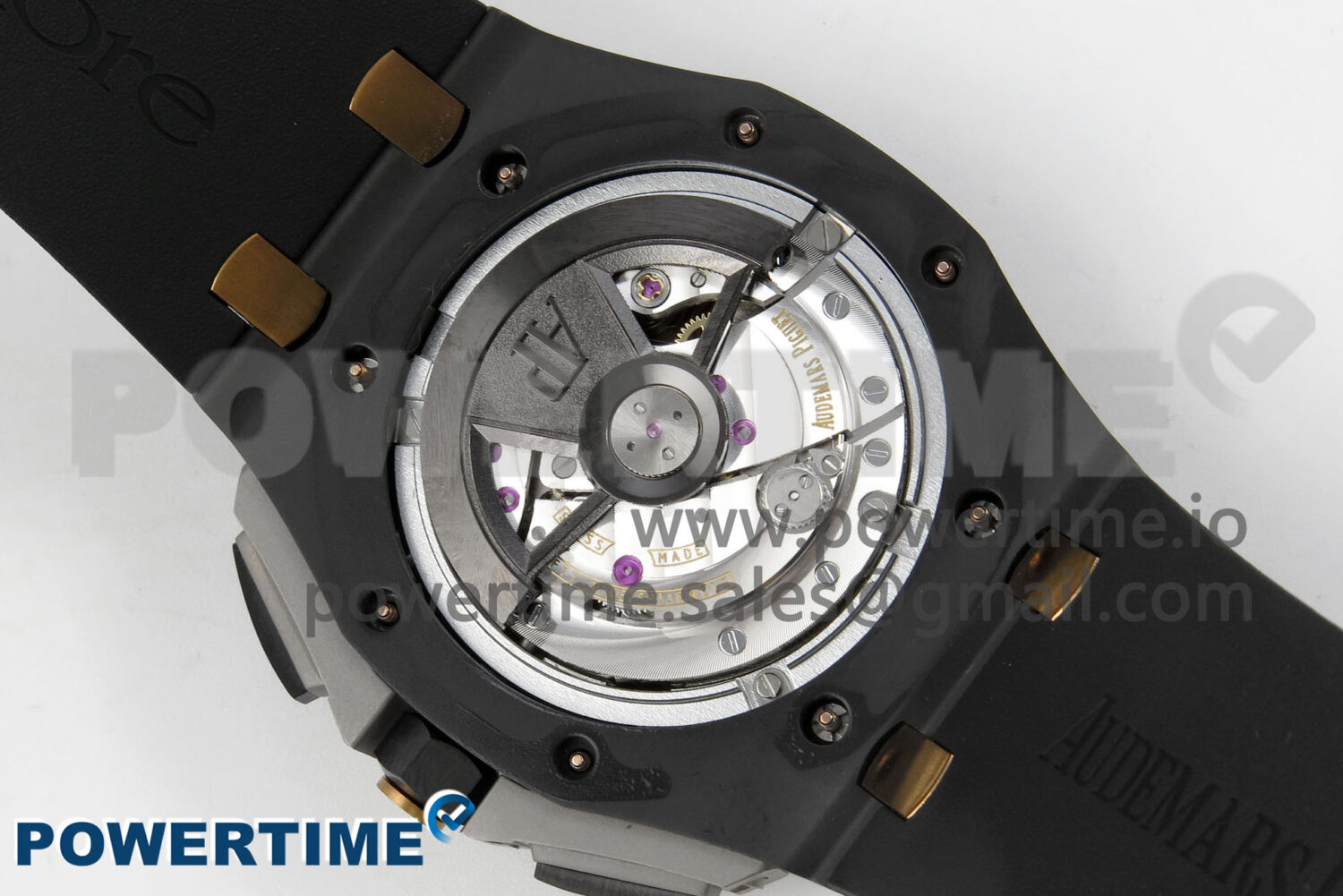 Royal Oak Offshore 44mm Black Ceramic APJF 1:1 Best Edition Black RG Dial on Black Rubber Strap A3126 - Image 10