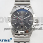 Breitling BLSF Chronomat Automatic 1:1 Best Edition GMT 40mm Grey Dial on SS Bracelet A2836