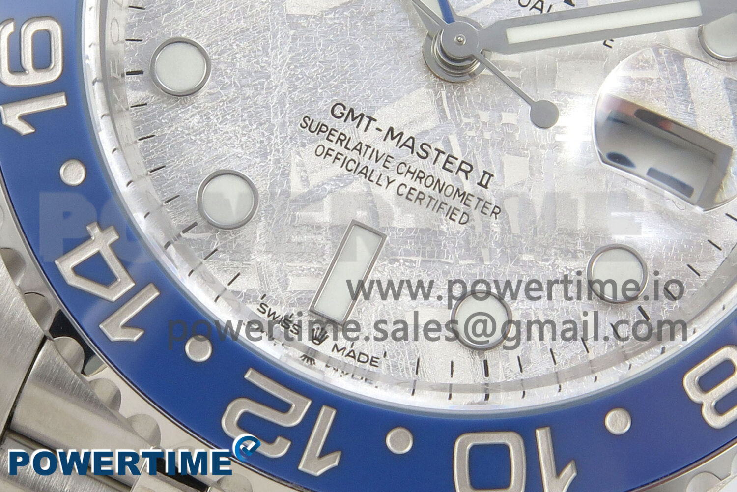 GMT-Master II Blue Ceramic 904L ARF 1:1 Best Edition Meteorite Dial on Jubilee Bracelet SH3285 CHS - Image 5