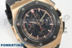 Royal Oak Offshore 44mm RG APPF Best Edition Black Dial Ceramic Bezel on Black Rubber Strap SA3126 - Image 3