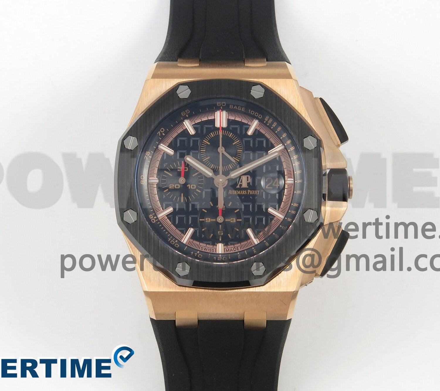 Royal Oak Offshore 44mm RG APPF Best Edition Black Dial Ceramic Bezel on Black Rubber Strap SA3126