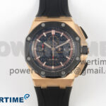 Royal Oak Offshore 44mm RG APPF Best Edition Black Dial Ceramic Bezel on Black Rubber Strap SA3126