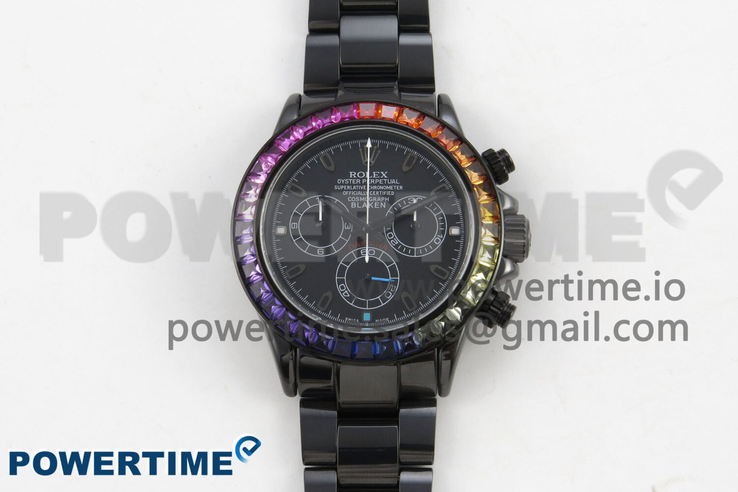 Daytona Black Ceramic Case and Bracelet Black Rainbow Dial Rainbow Bezel SONIC Best Edition SA4130 - Image 1