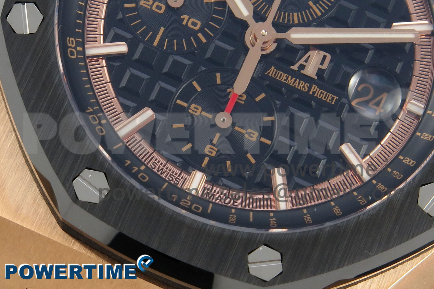Royal Oak Offshore 44mm RG APPF Best Edition Black Dial Ceramic Bezel on Black Rubber Strap SA3126 - Image 5