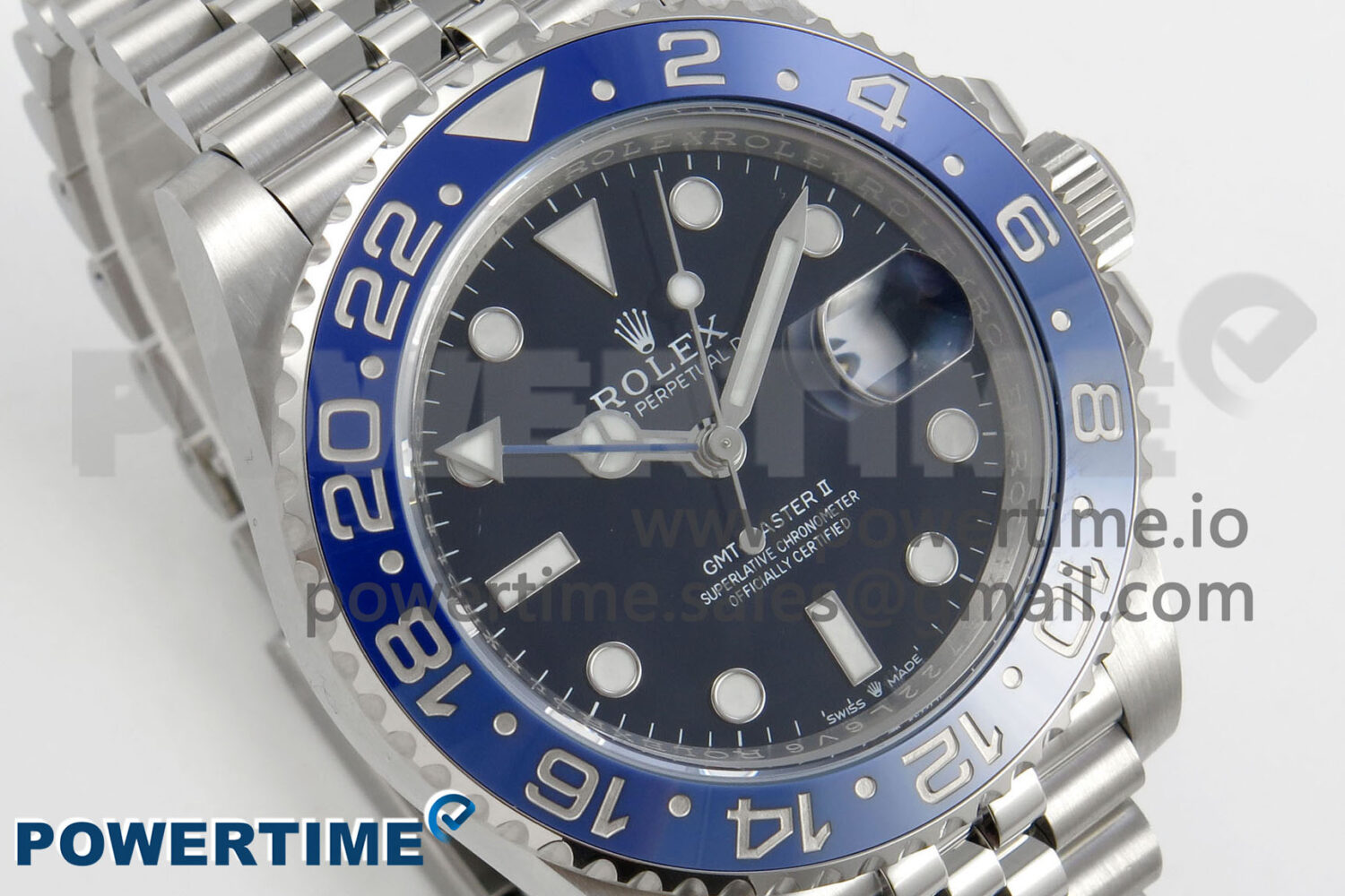 GMT-Master II Blue Ceramic 904L ARF 1:1 Best Edition Black Dial on Jubilee Bracelet SH3285 CHS - Image 3