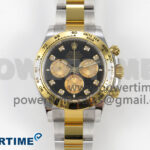 Daytona 126503 THBF 1:1 Best Edition Black/YG Diamonds Dial on SS/YG Bracelet SH4131