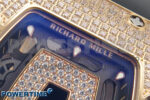 RM07 Ladies Full Diamonds RG ZF 1:1 Best Edition Black Dial on Black Rubber Strap CRMA2 Clone - Image 4