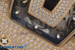 RM07 Ladies Full Diamonds RG ZF 1:1 Best Edition Black Dial on Black Rubber Strap CRMA2 Clone - Image 5
