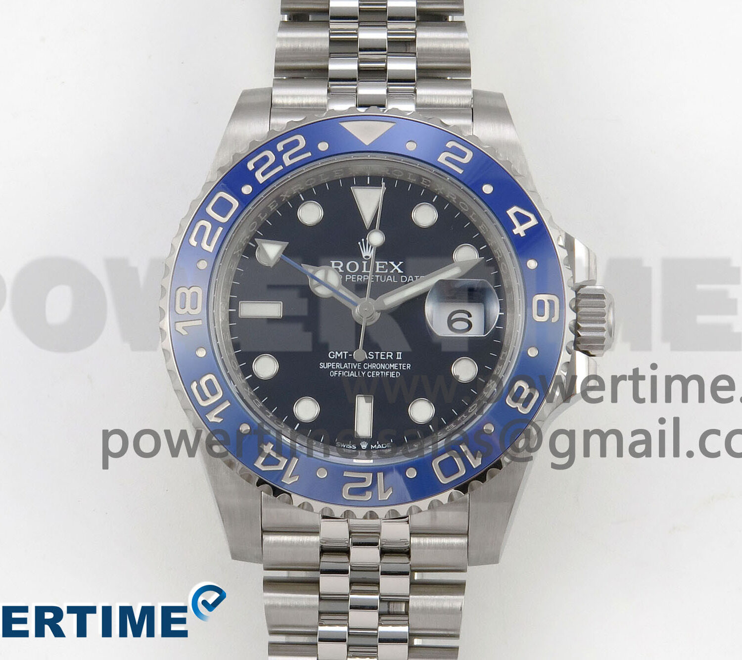 GMT-Master II Blue Ceramic 904L ARF 1:1 Best Edition Black Dial on Jubilee Bracelet SH3285 CHS