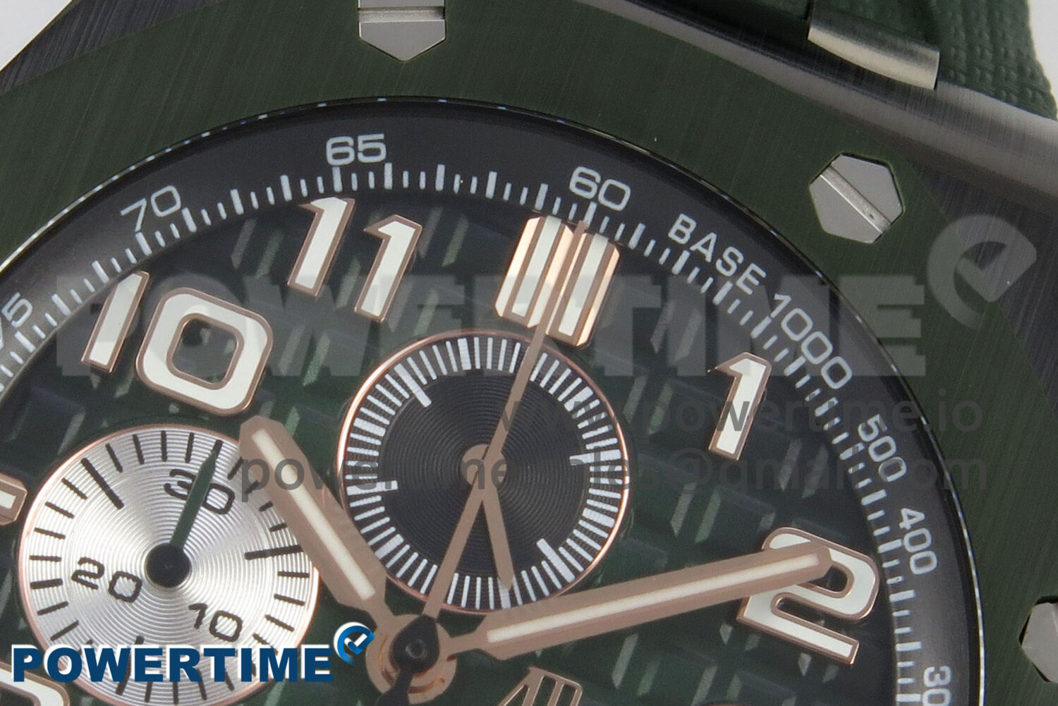 Royal Oak Offshore 44mm Green Ceramic APJF 1:1 Best Edition Green Dial on Green Rubber Strap A3126 - Image 4