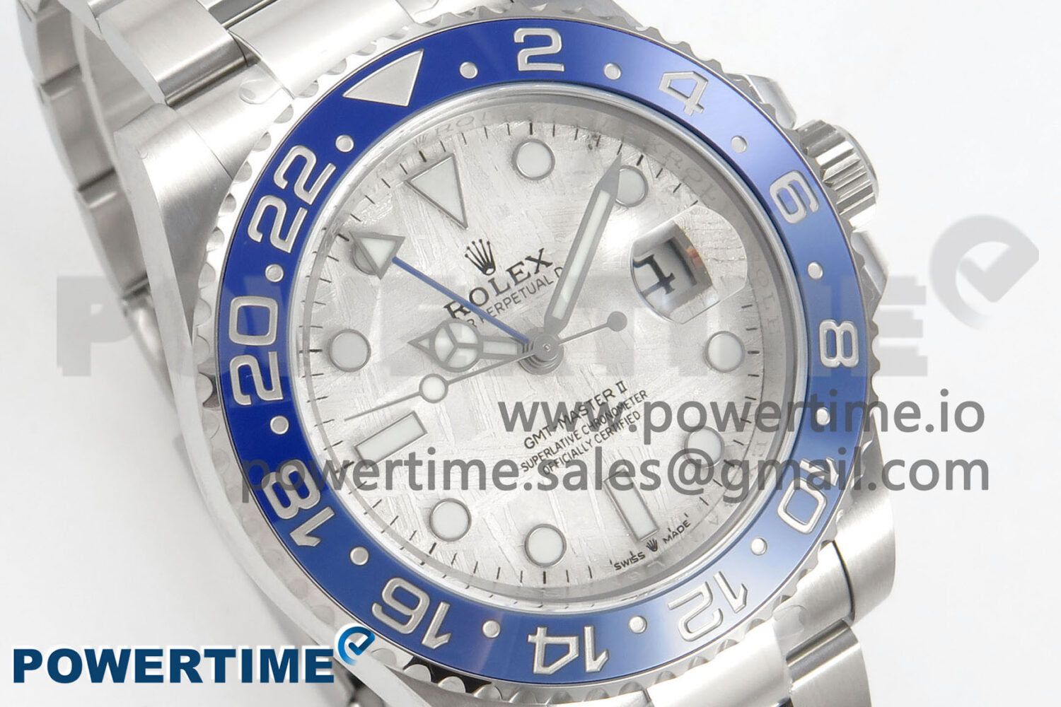 GMT-Master II Blue Ceramic 904L ARF 1:1 Best Edition Meteorite Dial on Oyster Bracelet SH3285 CHS - Image 2