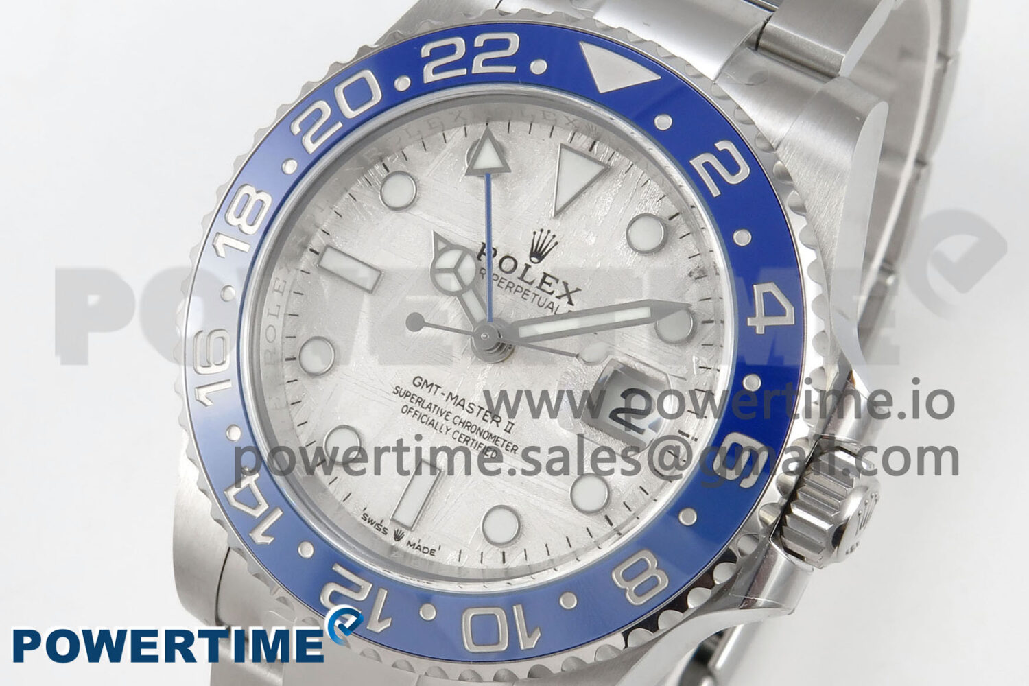 GMT-Master II Blue Ceramic 904L ARF 1:1 Best Edition Meteorite Dial on Oyster Bracelet SH3285 CHS - Image 3