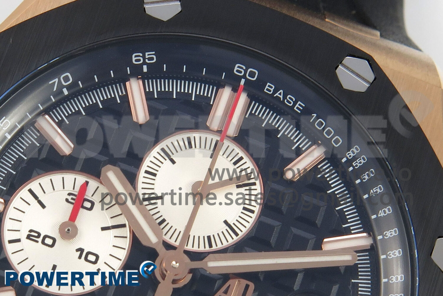 Royal Oak Offshore 44mm RG APPF Best Edition Black/White Dial Ceramic Bezel on Black Rubber Strap SA3126 - Image 4