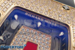 RM07 Ladies Full Diamonds RG ZF 1:1 Best Edition Red Dial on Black Rubber Strap CRMA2 Clone - Image 4