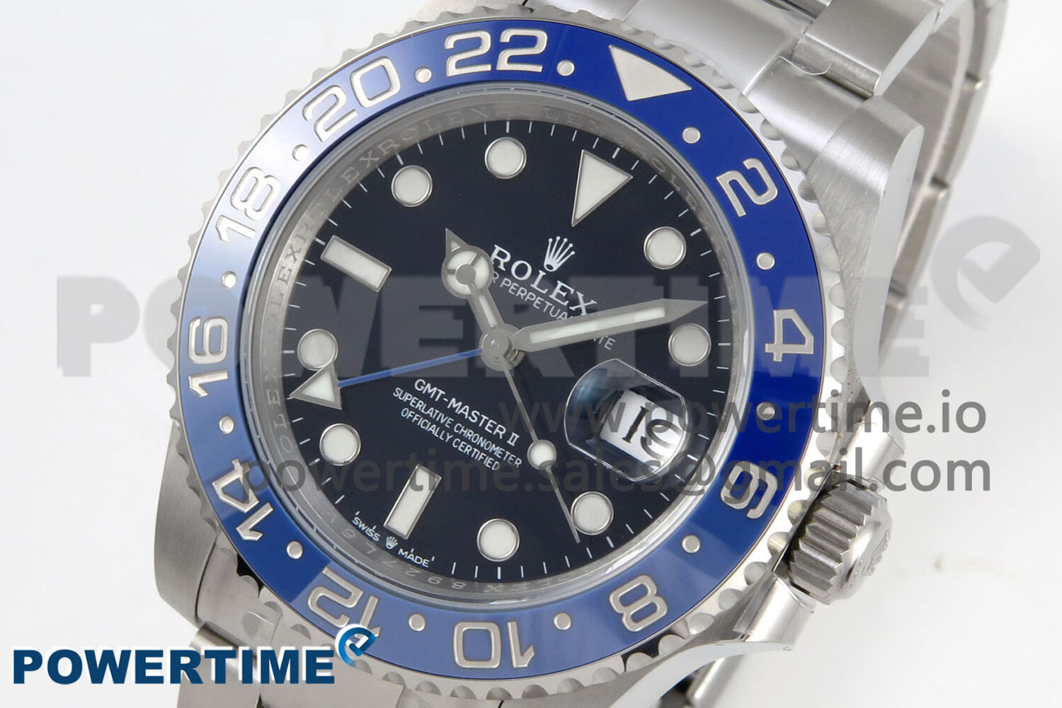 GMT-Master II Blue Ceramic 904L ARF 1:1 Best Edition Black Dial on Oyster Bracelet SH3285 CHS - Image 2