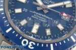 Superocean 44mm SS TF 1:1 Best Edition Blue Dial Blue Bezel on SS Bracelet A2824 V2 - Image 5