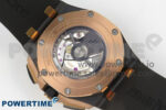 Royal Oak Offshore 44mm Black Ceramic RG Bezel APJF 1:1 Best Edition Gray Dial on Black Rubber Strap A3126 - Image 8