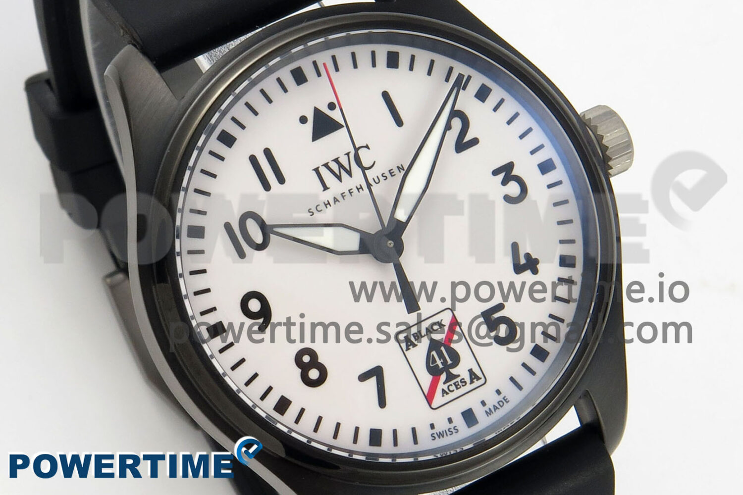 Pilot 41 Black Aces PVD IW326905 BLSF Best Edition on Black Rubber Strap MIYOTA 9015 - Image 2