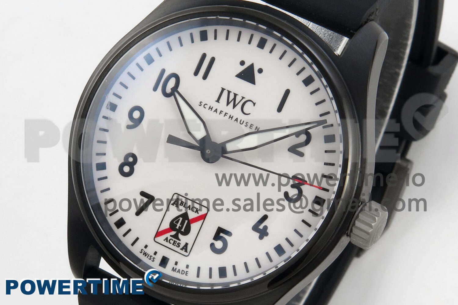 Pilot 41 Black Aces PVD IW326905 BLSF Best Edition on Black Rubber Strap MIYOTA 9015 - Image 3