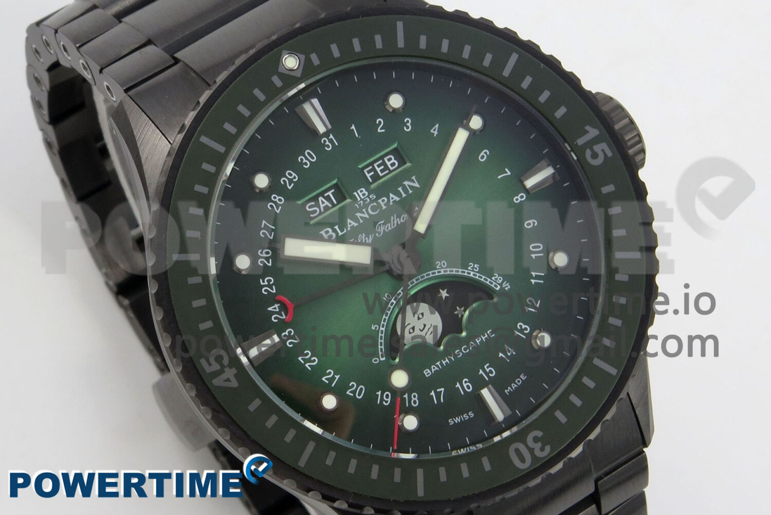 Bathyscaphe 43mm Ceramic DDDF 1:1 Best Edition Green Dial on Ceramic Bracelet A6654 - Image 2