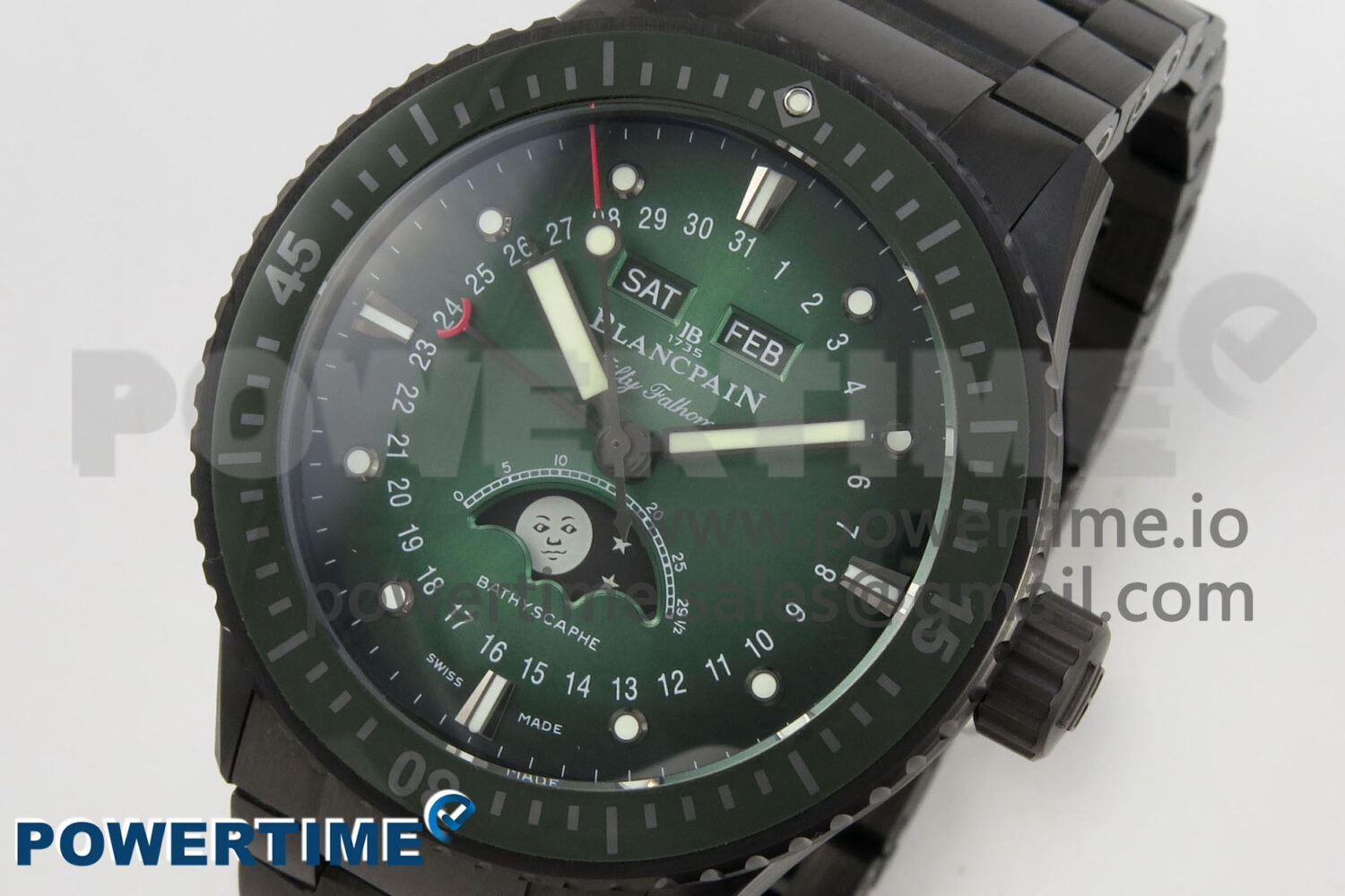 Bathyscaphe 43mm Ceramic DDDF 1:1 Best Edition Green Dial on Ceramic Bracelet A6654 - Image 3