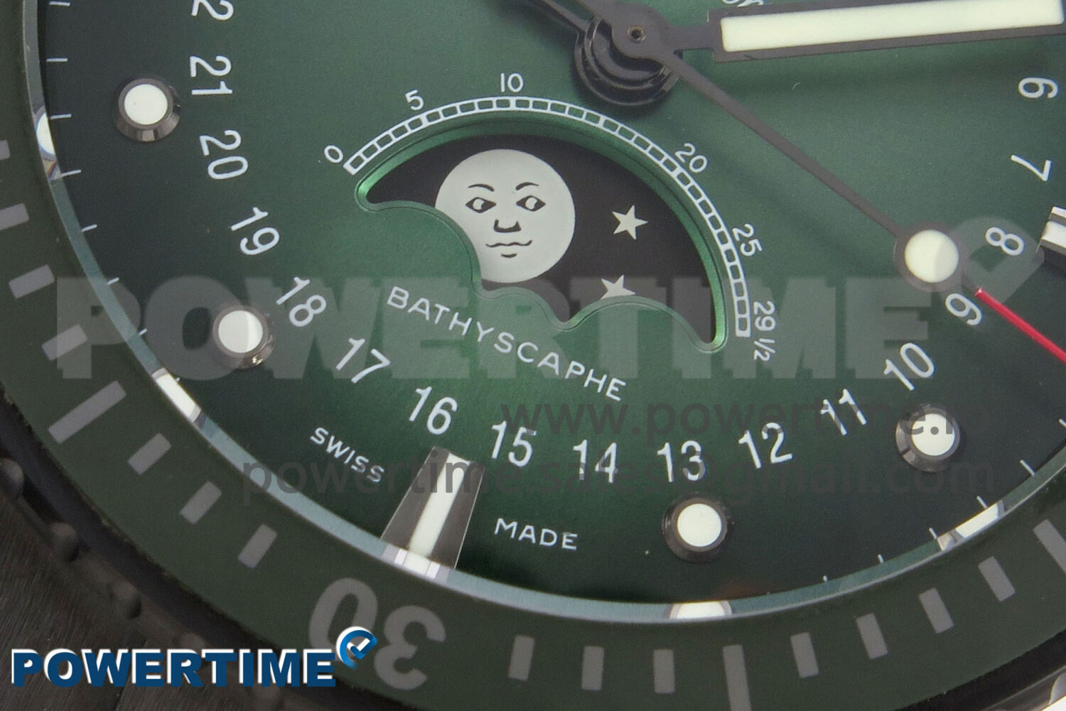 Bathyscaphe 43mm Ceramic DDDF 1:1 Best Edition Green Dial on Ceramic Bracelet A6654 - Image 5