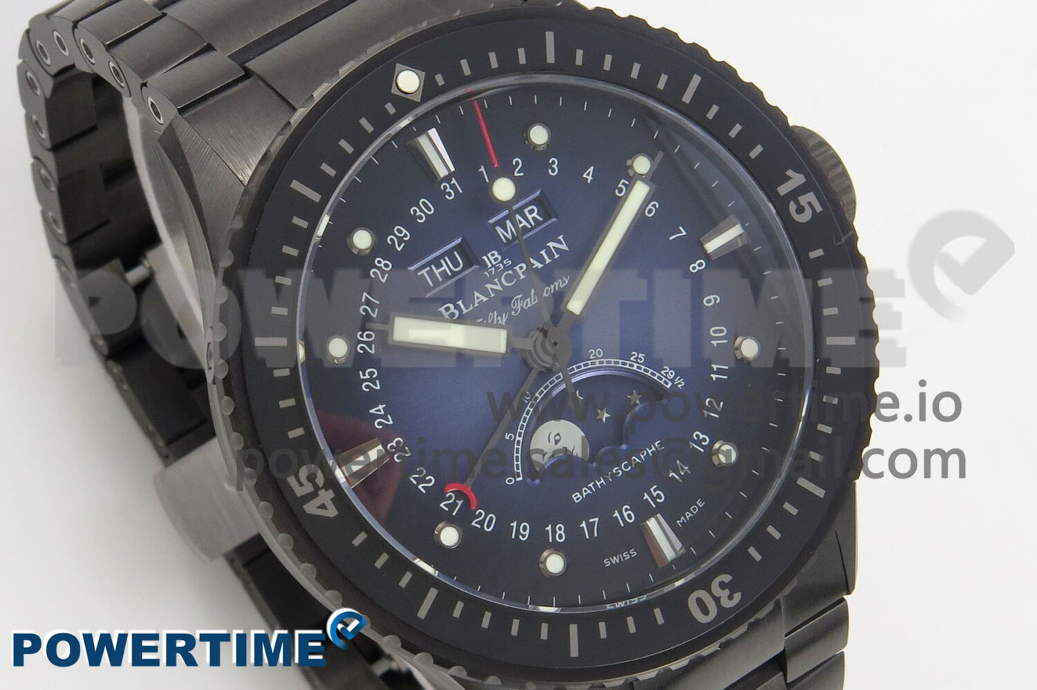 Bathyscaphe 43mm Ceramic DDDF 1:1 Best Edition Blue Dial on Ceramic Bracelet A6654 - Image 2