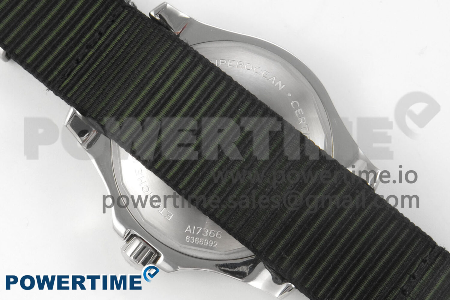 Superocean 44mm SS TF 1:1 Best Edition Green Dial Green Bezel on Green Nylon Strap A2824 V2 - Image 8