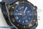 Superocean 46mm SS TF 1:1 Best Edition Blue Dial Black Bezel on Blue Rubber Strap A2824 V2 - Image 2