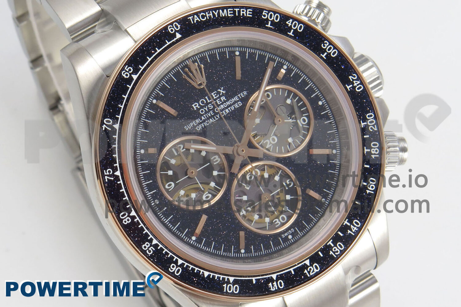 Daytona X SS/RG ADGF Best Edition Black Skeleton Dial On SS Bracelet SA4130 - Image 2
