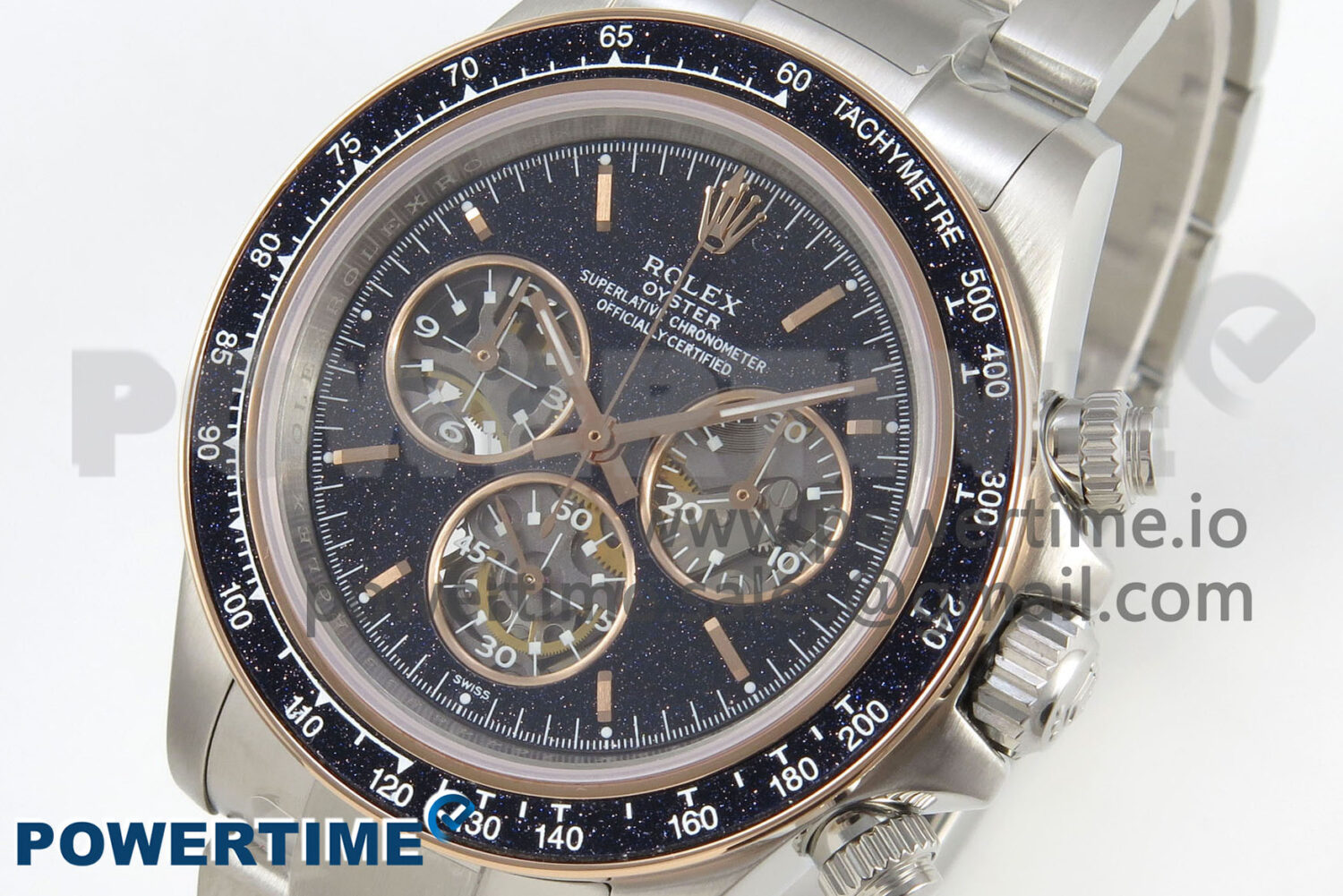 Daytona X SS/RG ADGF Best Edition Black Skeleton Dial On SS Bracelet SA4130 - Image 3