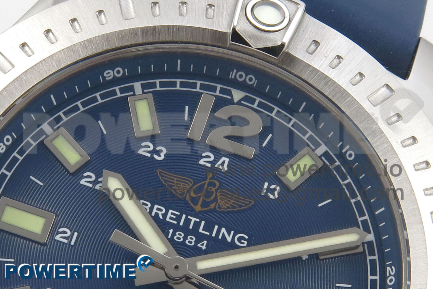 Colt Automatic 44mm TF 1:1 Best Edition Blue Dial on Blue Rubber Strap A2824 V2 - Image 4